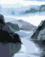 Zuty - Painting by Numbers - Landscape In Norway, 40X50 Cm, Canvas - Painting by Numbers