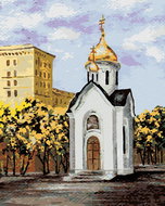Zuty - Painting by Numbers - Russian Chapel, 80X100 Cm, Canvas+Frame - Painting by Numbers