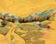 Zuty - Painting by Numbers - View of Summer Landscape, 80X100 Cm, Canvas - Painting by Numbers
