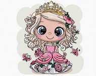 Zuty - Painting by Numbers - Girl Princess With Butterflies, 40X50 Cm, Canvas+Frame - Painting by Numbers