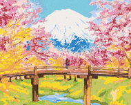 Zuty - Painting by Numbers - Cherry Trees by the Mountains, 40X50 Cm, Canvas+Frame - Painting by Numbers