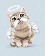 Zuty - Painting by Numbers - Angel Cat, 80X100 Cm, Canvas - Painting by Numbers