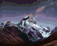 Zuty - Painting by Numbers - Fantastic Starry Sky, 40X50 Cm, Canvas+Frame - Painting by Numbers