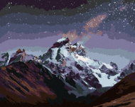 Zuty - Painting by Numbers - Fantastic Starry Sky, 40X50 Cm, Canvas - Painting by Numbers