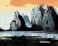 Zuty - Painting by Numbers - Mountain Landscape In China, 40X50 Cm, Canvas - Painting by Numbers