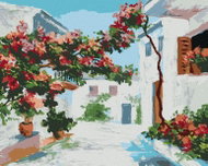 Zuty - Painting by Numbers - Greek Houses Near the Sea, 40X50 Cm, Canvas+Frame - Painting by Numbers
