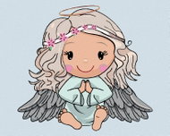 Zuty - Painting By Numbers - Baby Angel With Curls, 40X50 Cm, Canvas - Painting by Numbers