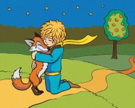 Zuty - Painting by Numbers - Little Prince Hugging a Fox, 80X100 Cm, Canvas+Frame - Painting by Numbers