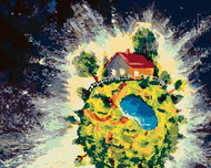 Zuty - Painting by Numbers - The Little Prince and His Planet, 40X50 Cm, Canvas - Painting by Numbers
