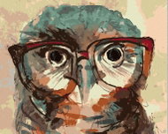 Zuty - Painting By Numbers - Owl With Glasses, 80X100 Cm, Canvas+Frame - Painting by Numbers