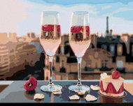 Zuty - Painting by Numbers - Wine Glasses in Paris, 40X50 Cm, Canvas - Painting by Numbers