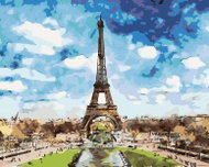 Zuty - Painting by Numbers - Eiffel Tower And Blue Sky Ii, 40X50 Cm, Canvas - Painting by Numbers