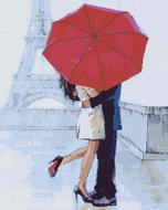 Zuty - Painting by Numbers - Lovers In Paris With Umbrella Iii, 80X100 Cm, Canvas - Painting by Numbers