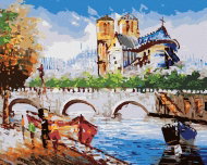Zuty - Painting by Numbers - View of a Parisian Alley, 40X50 Cm, Canvas+Frame - Painting by Numbers