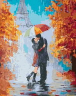 Zuty - Painting by Numbers - Mouth in the Rain in Paris, 80X100 Cm, Canvas+Frame - Painting by Numbers
