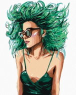 Zuty - Painting by Numbers - Woman with Green Hair, 40X50 Cm, Canvas - Painting by Numbers