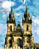 Zuty - Painting by Numbers - Tyn Church Cathedral Prague, 40X50 Cm, Canvas - Painting by Numbers