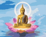 Zuty - Painting by Numbers - Buddha in Lotus, 40X50 Cm, Canvas+Frame - Painting by Numbers