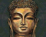 Zuty - Painting by Numbers - Golden Buddha, 80X100 Cm, Canvas - Painting by Numbers