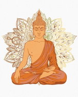 Zuty - Painting by Numbers - Buddha And Ornaments Ii, 40X50 Cm, Canvas+Frame - Painting by Numbers