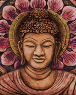 Zuty - Painting by Numbers - Orange Buddha, 40X50 Cm, Canvas - Painting by Numbers