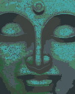 Zuty - Painting by Numbers - Green Buddha, 40X50 Cm, Canvas+Frame - Painting by Numbers
