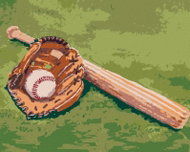 Zuty - Painting by Numbers - Baseball, 40X50 Cm, Canvas+Frame - Painting by Numbers
