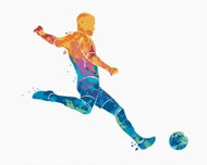 Zuty - Painting by Numbers - Footballer, 80X100 Cm, Canvas+Frame - Painting by Numbers