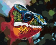 Zuty - Painting by Numbers - Abstract Colorful Chameleon, 40X50 Cm, Canvas - Painting by Numbers
