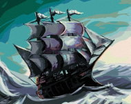 Zuty - Painting by Numbers - Pirate Ship at Sea, 80X100 Cm, Canvas - Painting by Numbers