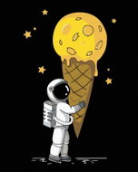 Zuty - Painting by Numbers - Astronaut With Ice Cream, 80X100 Cm, Canvas+Frame - Painting by Numbers