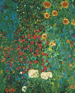 Zuty - Painting by Numbers - Garden with Sunflowers (G. Klimt), 80X100 Cm, Canvas - Painting by Numbers