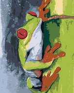 Zuty - Painting by numbers - Frog on Bamboo, 80X100 Cm, Canvas - Painting by Numbers