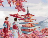 Zuty - Painting by Numbers - Couple in Kimono Japan, 80X100 Cm, Canvas - Painting by Numbers