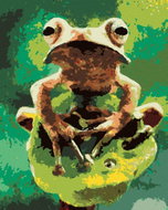 Zuty - Painting by Numbers - Frog in the Forest, 80X100 Cm, Canvas+Frame - Painting by Numbers