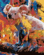 Zuty - Painting by Numbers - Colorful Koala, 80X100 Cm, Canvas+Frame - Painting by Numbers