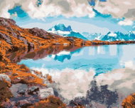 Zuty - Painting by Numbers - Morning on Lac Blanc Lake, 80X100 Cm, Canvas+Frame - Painting by Numbers