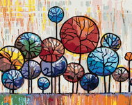Zuty - Painting by Numbers - Ornamental Trees in the Park, 40X50 Cm, Canvas - Painting by Numbers