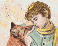 Zuty - Painting by Numbers - Dreamy Little Prince and Fox, 80X100 Cm, Canvas+Frame - Painting by Numbers