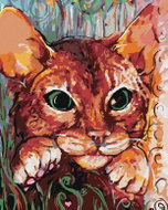 Zuty - Painting by Numbers - Painted Cat, 80X100 Cm, Canvas+Frame - Painting by Numbers