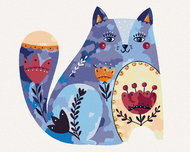 Zuty - Painting by Numbers - Blue Cat, 80X100 Cm, Canvas+Frame - Painting by Numbers