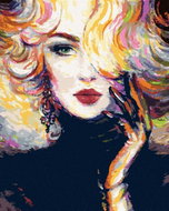 Zuty - Painting by Numbers - Mysterious Woman in Colours, 80X100 Cm, Canvas+Frame - Painting by Numbers