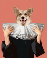 Zuty - Painting by Numbers - Royal Dog, 80X100 Cm, Canvas+Frame - Painting by Numbers