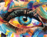 Zuty - Painting by Numbers - Colourful Painted Eye, 80X100 Cm, Canvas+Frame - Painting by Numbers
