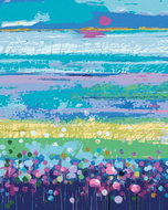 Zuty - Painting by Numbers - Abstract Meadow, 40X50 Cm, Canvas+Frame - Painting by Numbers