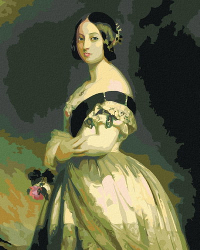 Zuty - Painting by Numbers - Queen Victoria (F. X. Winterhalter), 40X50 Cm, Canvas - Painting by Numbers - Main image