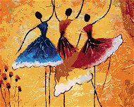 Zuty – Maľovanie podľa čísel – Kvetované tanečnice, 80 × 100 cm, plátno + rám - Maľovanie podľa čísel
