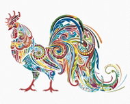 Zuty - Painting by Numbers - Mandala Rooster, 40X50 Cm, Canvas+Frame - Painting by Numbers