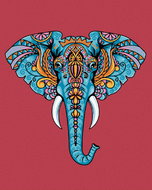 Zuty - Painting by Numbers - Mandala Elephant, 40X50 Cm, Canvas - Painting by Numbers