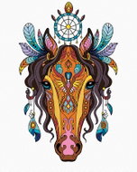 Zuty - Painting by Numbers - Mandala Horse, 80X100 Cm, Canvas - Painting by Numbers